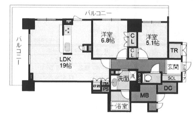 阪神尼崎　徒歩1分　構造：鉄筋ｺﾝｸﾘｰﾄ造専有面積:74.14平米 ( 22.42坪 )　