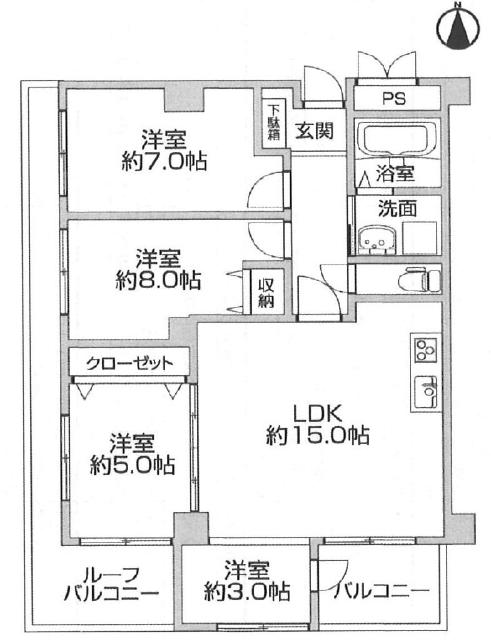 阪神尼崎 徒歩5分 構造:鉄筋コンクリート造専有面積:85.38平米 ( 25.82坪 )