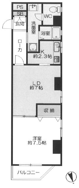 阪神尼崎 徒歩12分 構造:鉄筋コンクリート造専有面積:43.87平米 ( 13.27坪 )