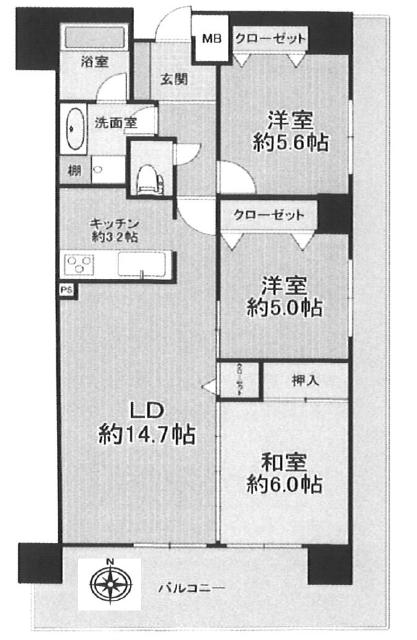 阪神尼崎 徒歩8分 構造:鉄骨鉄筋コンクリート造専有面積:76.25平米 ( 23.06坪 )