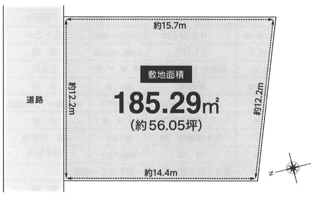 阪神尼崎　徒歩7分　土地面積:185.29平米 ( 56.05坪 )　